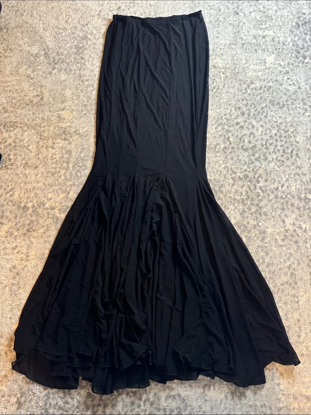 Mesh Maxi Layering Skirt (See Through)